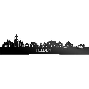 Standing Skyline Helden Zwart Glanzend - 60 cm - Woondecoratie design - Decoratie om neer te zetten en om op te hangen - Meer steden beschikbaar - Cadeau voor hem - Cadeau voor haar - Jubileum - Verjaardag - Housewarming - Interieur - WoodWideCities