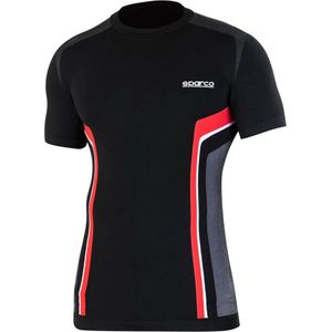 Sparco HYPER-T - T-shirt - Rood Zwart - Korte Mouwen