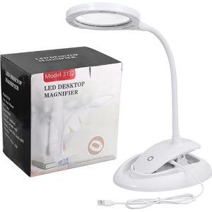 Professionele 5x en 10x LED Vergrotende Tafellampen met Klem en Voet - Dimbare Verlichting voor Hobby en Handwerk