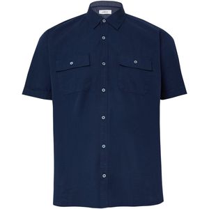 s.Oliver - Hemd - Korte Mouwen - Normale Pasvorm - Subtiele Structuurstrepen