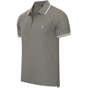 Cappuccino Italia - Polo Zip Polo Torino - Grijs - Heren Polo