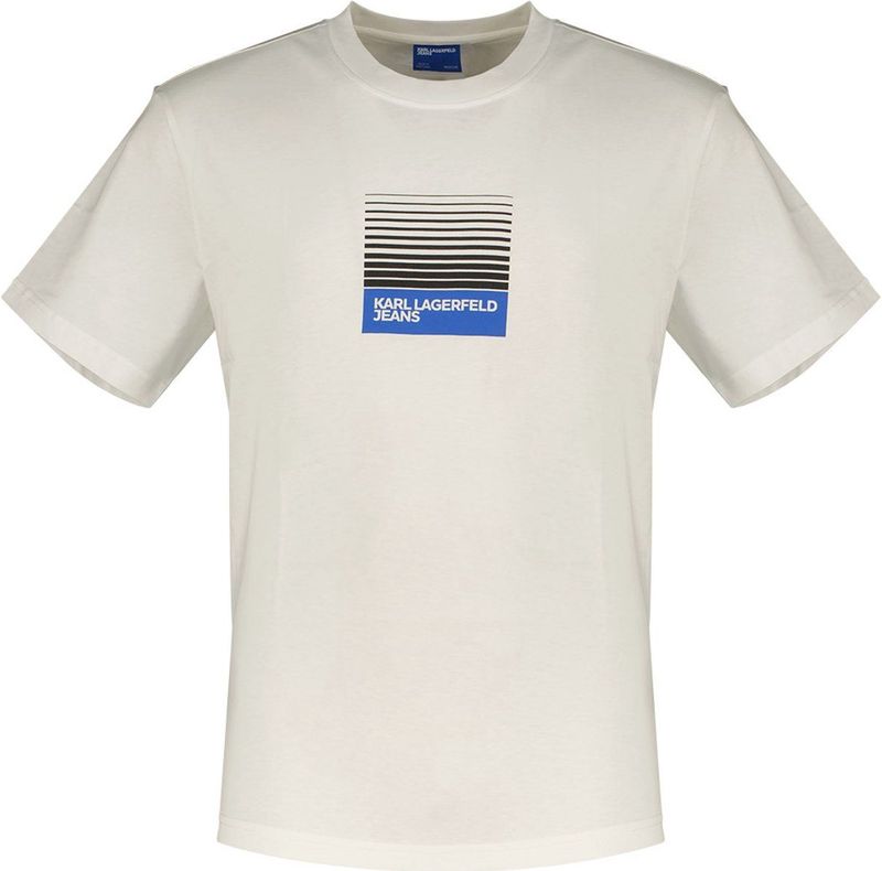 Karl Lagerfeld Reg Box Fade Logo T-shirt Met Korte Mouwen Wit S Man