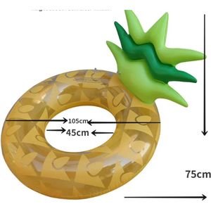 Opblaasbare ring - Zwembad accessoires - floaties voor in het zwembad - Ananasvorm