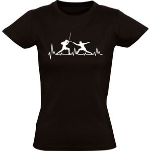 Schermen Dames T-shirt | vechtsport | hartslag | ritme