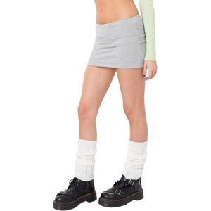 Elegante Mini Rok / Skirt | Korte Rok | Grijs - XL