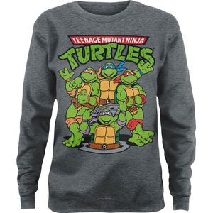 Teenage Mutant Ninja Turtles Group Girly Sweatshirt Damen Heather-Medium-Grey-S