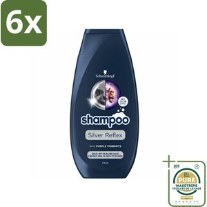 Schwarzkopf Silver Reflex Shampoo 250 ml - Voordeelverpakking - 6 stuks - Blond haar shampoo - Anti-Gele Shampoo