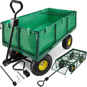 tectake® - XXL Bolderkar bolderwagen tuinkar transportkar - 401418