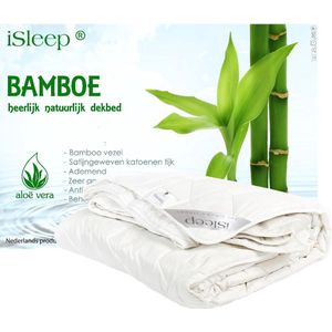 iSleep Bamboo DeLuxe Enkel Dekbed - 100% Bamboe - Litsjumeaux - 240x220 cm