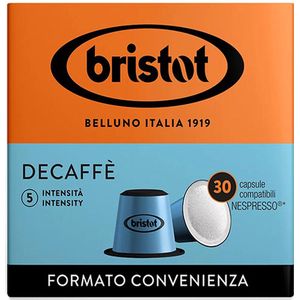 Bristot Decaffe Koffie Capsules - Biologisch afbreekbaar - (Nespesso© Compatible) - 30 stuks