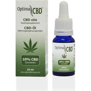 CBD olie 10% OptimaFormula 100% Zuivere CBD olie, 10ml, Cannabidiol
