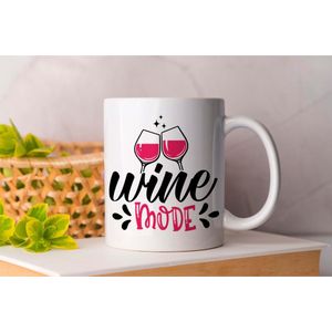 Mok Wine Mode - Wine - Wijn - Cheers - Red Wine - Rode Wijn - Liqueur - Likeur - One More - Winesday