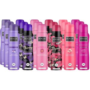 Vogue - Parfum Deodorant Jumbo Pakket - Adore / Reve Exotique / Extravagant / Enjoy / Charming / Elegance