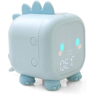 Digitale kinderwekker - Schattige dinosaurusthema met wake-up licht en nachtlampje