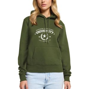 Random American University | Grappig Varsity Premium Hoodie Dames