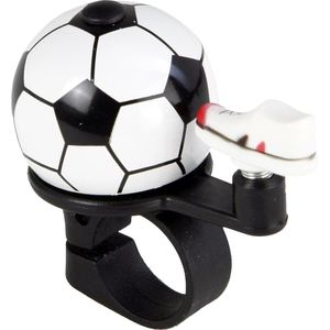 Fietsbel voetbal voor kinderen/unisex - stoere fietsbel voor jongens/meisjes - stuurmontage, kinderfiets, loopfiets, veiligheid, accessoires - 11 x 8 x 6 cm 30 gram