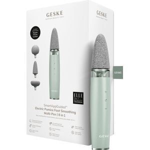 GESKE Electric Pumice Foot Smoothing Multi-Pen | 8 in 1 | Elektrische Voetvijl & Exfoliator | 3 Puimsteen Opzetstukken | Voor Zachte Voeten | Geavanceerde Eeltverwijdering | Voor je Pedicureset