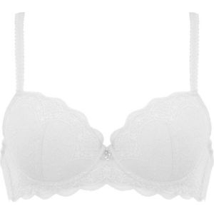 Naturana padded lace beugel BH maat 85D wit