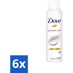 Dove - Deospray - Powder Soft - 150 ml - Voordeelverpakking - 6 stuks