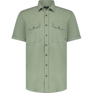 BlueFields Overhemd Shirt Ss Plain Co Li 26134043 3400 Mannen Maat - XL