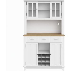 Meubelknoppen Wit Met Goud - Set Met 6 Vintage Knoppen - Ronde