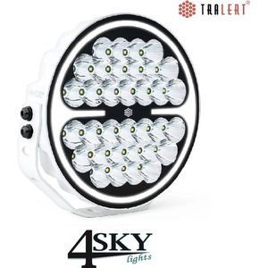 Nova 9 inch witte Led verstraler met positielicht en LED Flitser volledig gekeurd voor toelating openbare weg.