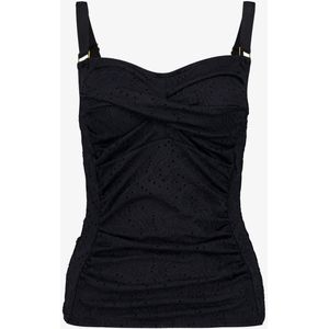 Osaga voorgevormde tankinitop broderie zwart - Maat S