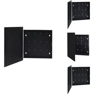 vidaXL Sleutelkast - Sleutelkasten - Sleutelkastje - Sleutelkastjes - Sleutelkast met magneetbord 35x35x4 cm zwart