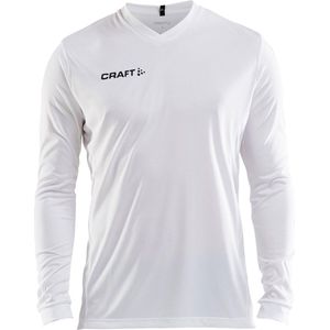 Craft Squad Jersey Solid LS Shirt Heren  Sportshirt - Maat M  - Mannen - wit/zwart