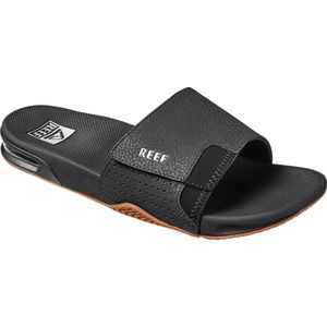 Reef Fanning Slideblack/Silver Heren Slippers - Zwart/Zilver - Maat 45