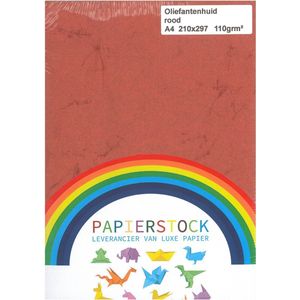 Perkamentpapier. Rood. A4. 210x297 mm. 110 gr. 25 vel/ 1 doos