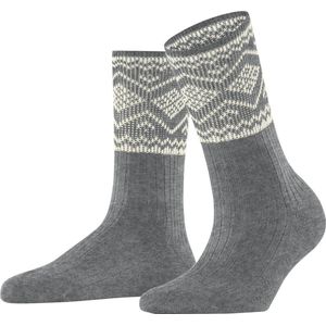 ESPRIT - Selbu Shimmer W - Dames Sokken - Grijs Light Grey Melange - 1 Paar