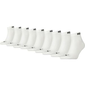 PACK van 9 Puma unisex quarter-sokken sneakers in retro-design, enkelhoog voor dames en heren