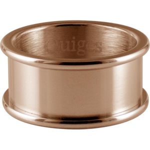 Quiges Stapelring Ring - Basisring  - Dames - RVS roségoudkleurig - Maat 18 - Hoogte 8mm