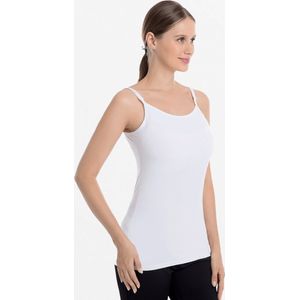 Spaghetti top dames bamboe wit | Ollies Fashion