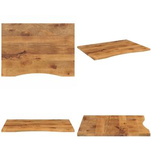 vidaXL Bureaublad met ronding 100x80x2,5 cm massief ruw mangohout - Bureaublad - Bureaubladen - Tafelblad - Vervangend Tafelblad