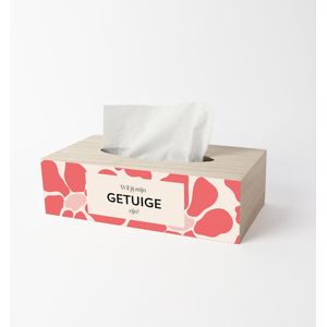 Tissue box - Cadeau getuige - Wil jij mijn getuige zijn - Getuige vragen - Zakdoekendoos - Abstract pink flowers design