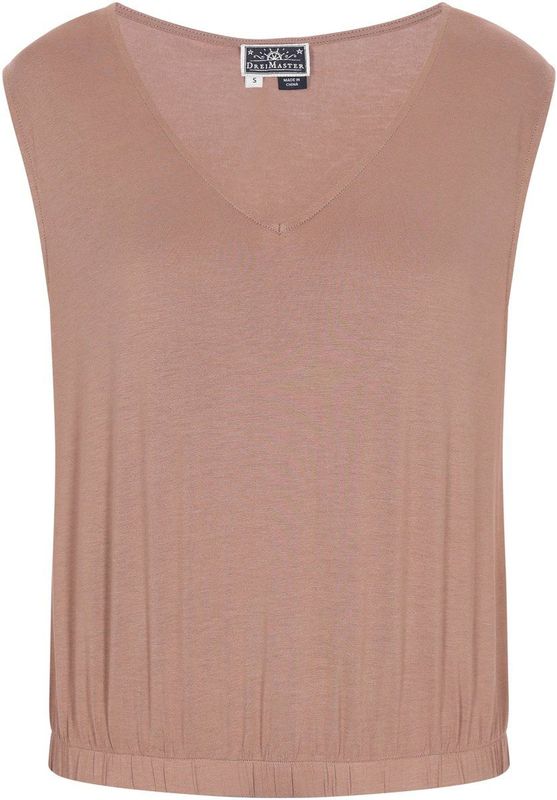 DreiMaster - Everyday Fashion - Top - Donkerbeige