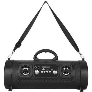 Bluetooth Speaker - Draadloze Luidspreker - Karaoke Speaker - Bluetooth Subwoofer - Smart Speaker - Met Microfoonfunctie - Muziekbox voor Auto - Cadeau voor Mannen - Party Speaker - USB - AUX - TF Kaart - Oplaadbaar - Zwart - Street Style - Draagbaar