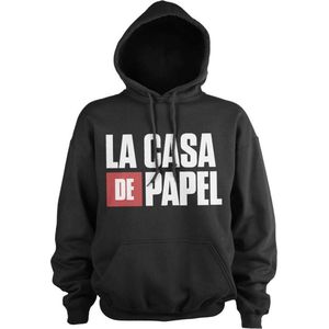 La Casa De Papel Hoodie/trui -L- Logo Zwart