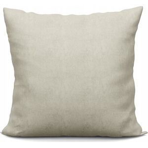 Decoratieve kussensloop 50x50 cm, zacht velours, donker crème