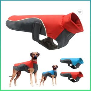 Regenjas Hond - Hondenjasjes Voor Hondjes- Winterjas - Waterdicht - Reflecterend - Afwasbaar - Kleur : Blauw - Maat : Medium