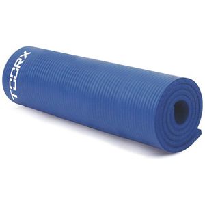 Toorx Fitnessmat - Yogamat - Sport gemaakt van zacht NBR materiaal - Blauw - 172 x 61 cm x 1,5 cm - met Ophangogen - Antislip