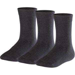 FALKE Family Kids Unisex Sokken - 3 pack - Zwart - Maat 23-26