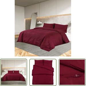 The Living Store Dekbedovertrek - Bordeaux - Microvezel - 140 x 200 cm - Standard 100 van OEKO-TEX