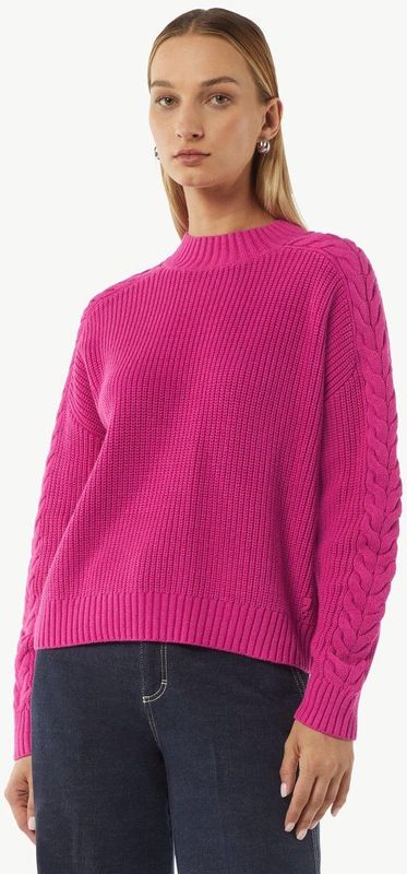Sweater - Opstaande Kraag - Lange Mouwen - Gebreid Patroon - Regular Fit