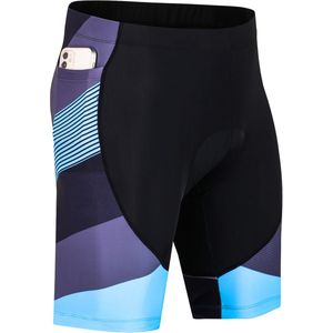 MEETHOO Boxer | Fietsonderbroek | Fietsbroek | Fietsondergoed | Wielerbroek | Spinning | E-bike | Fietskleding | Rocycle | Hometrainer Dames Heren-Blauw-XXXL