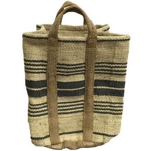 By Mooss grote jute opbergmand Black and White Opbergmand jute Black and White
