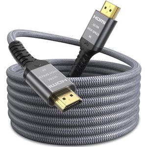 8K HDMI Kabel 3M - 2.1 Highspeed met Ethernet, 48Gbps, 8K@60Hz, 4K@120Hz, eARC, Dolby Vision, Compatibel met PS4 Pro, PS5, Gaming, TV, Blu-ray Speler, Projector
