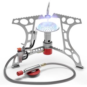 Compacte campingbrander 32 kW met piëzo-ontsteking - Campingfornuis mini-gasfornuis - Ideaal voor kamperen, vissen en outdoor